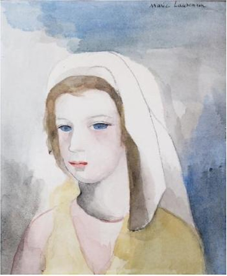 Jeune fille au corsage rose by Marie Laurencin