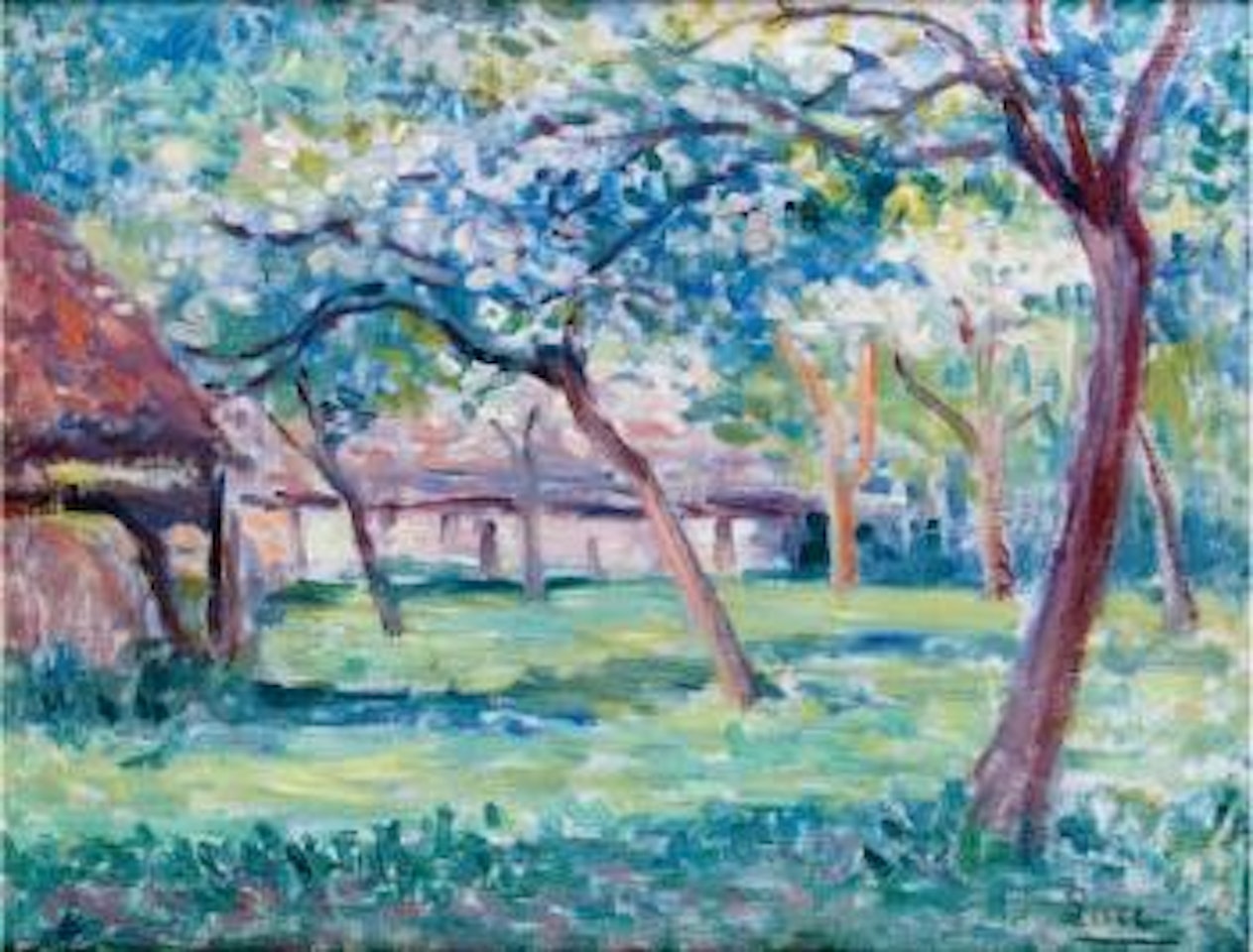 Maisons près du Verger by Maximilien Luce