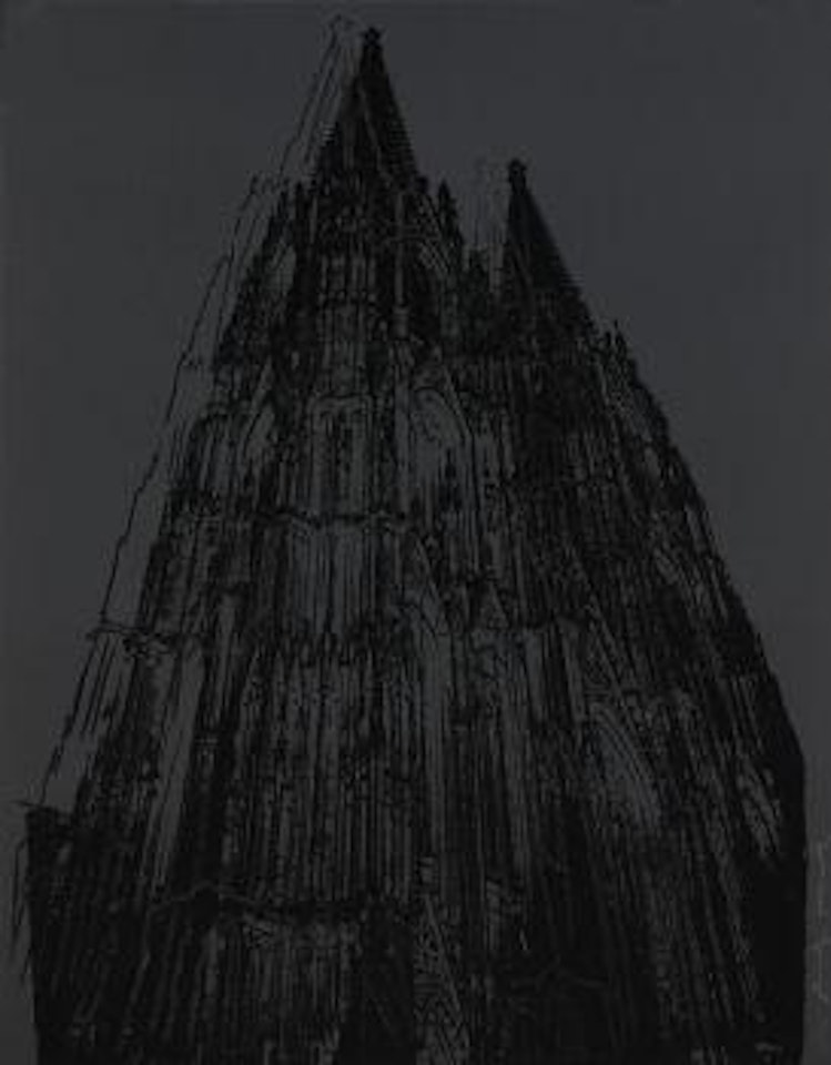 Cologne Cathedral (Black in black) by Andy Warhol