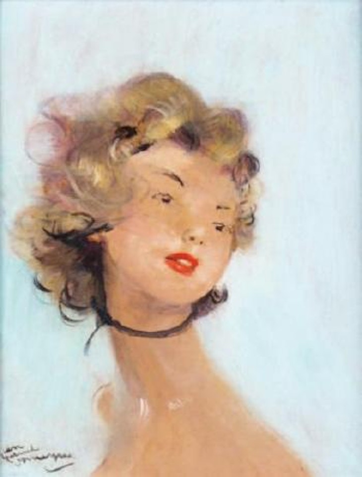Portrait de jeune fille au ruban noir by Jean Gabriel Domergue
