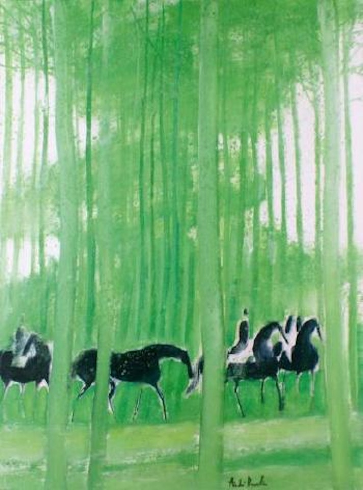 Cavaliers dans la forêt by André Brasilier