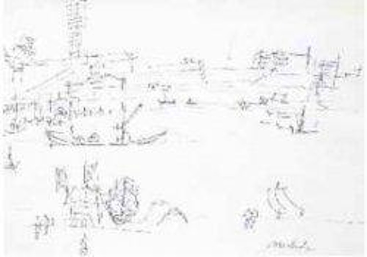Un port (le Havre ?) by Jean Dufy