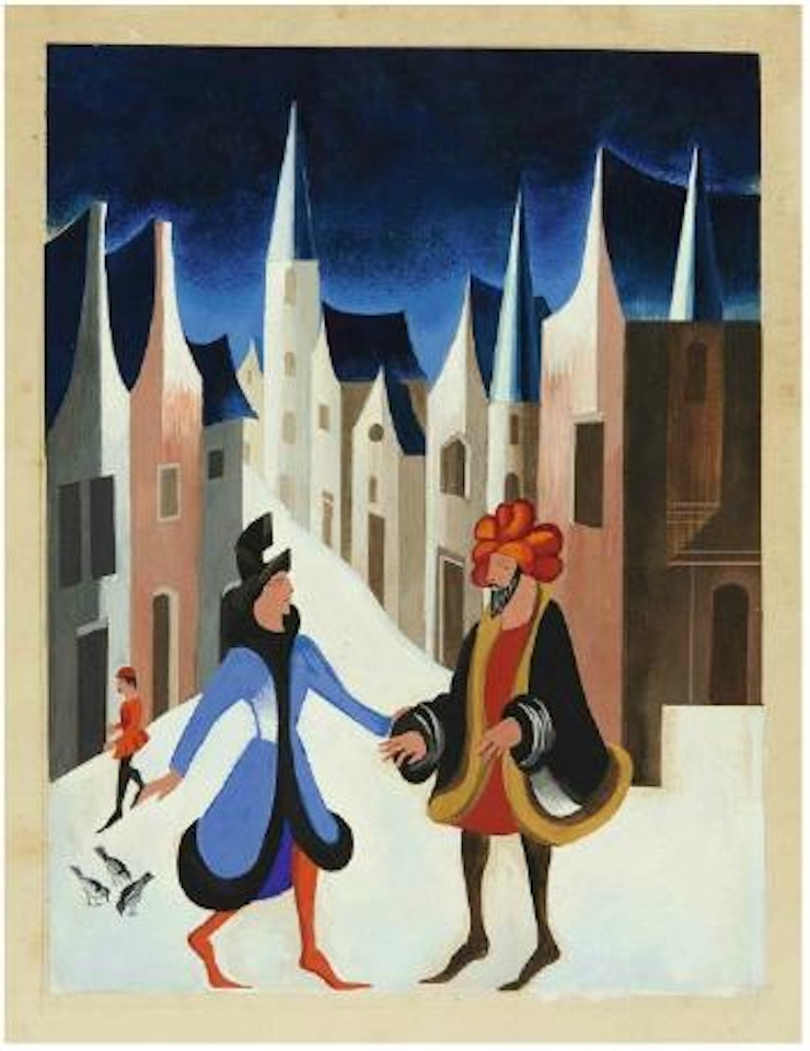 Begegnung in einer Straße by Alexandra Exter