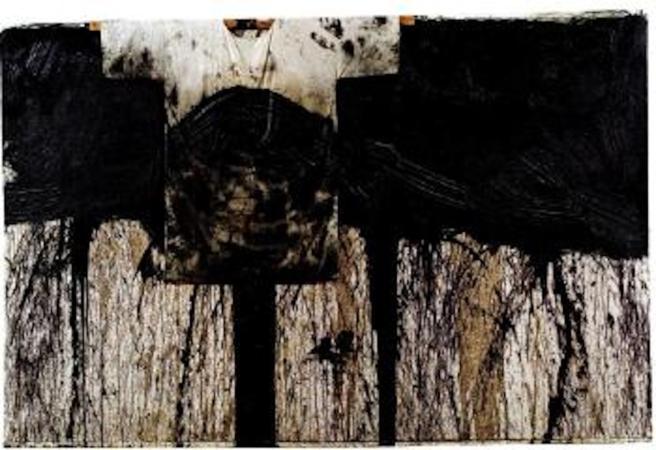 Schüttbild mit Malhemd by Hermann Nitsch