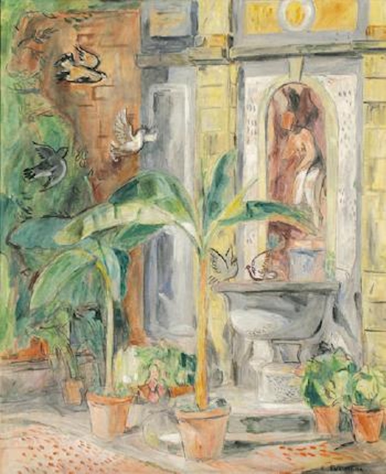Brunnen der Villa Romana by Hans Purrmann