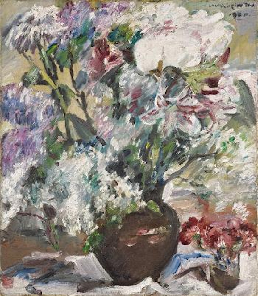 Amaryllis, Flieder und Anemonen by Lovis Corinth