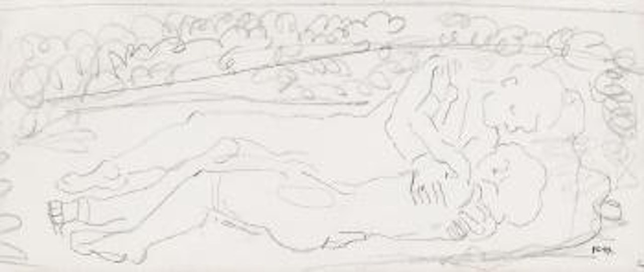 Figurenstudie zu 'Die Liebe' by Ferdinand Hodler