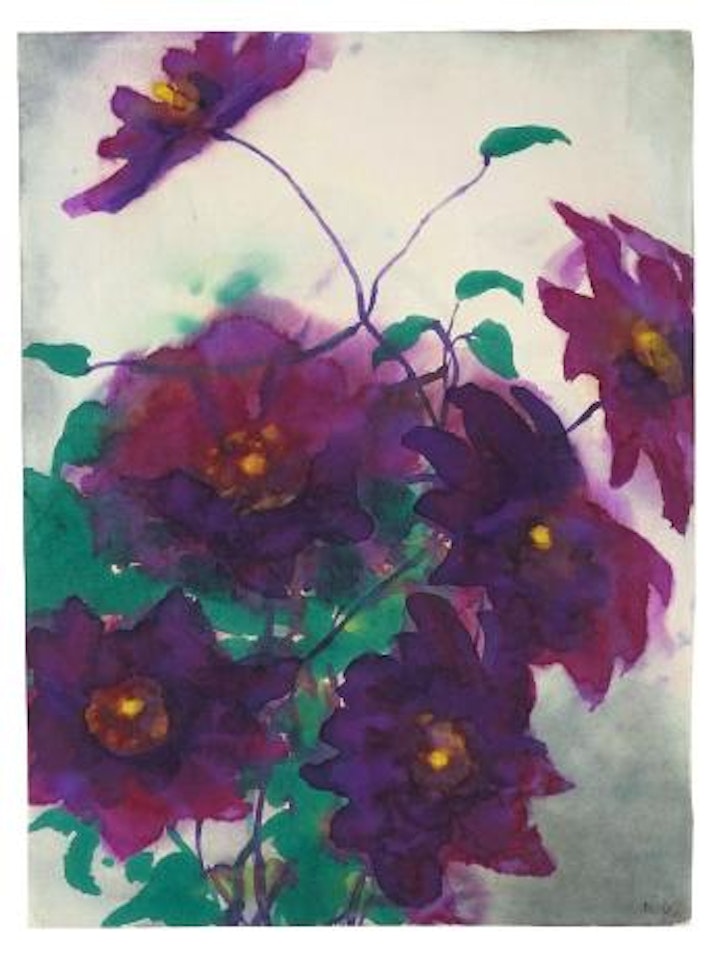 Clematis-blüten by Emil Nolde
