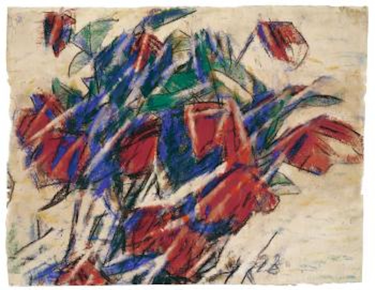 Rote blüten by Christian Rohlfs
