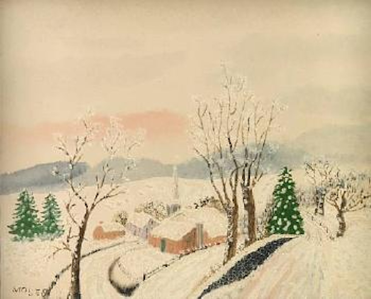 Looking afar off by Grandma Moses