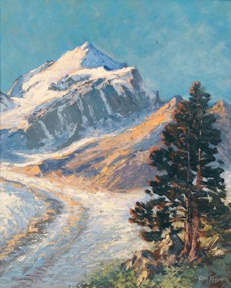 Piz Roseg im Abendlicht by Otto Pippel