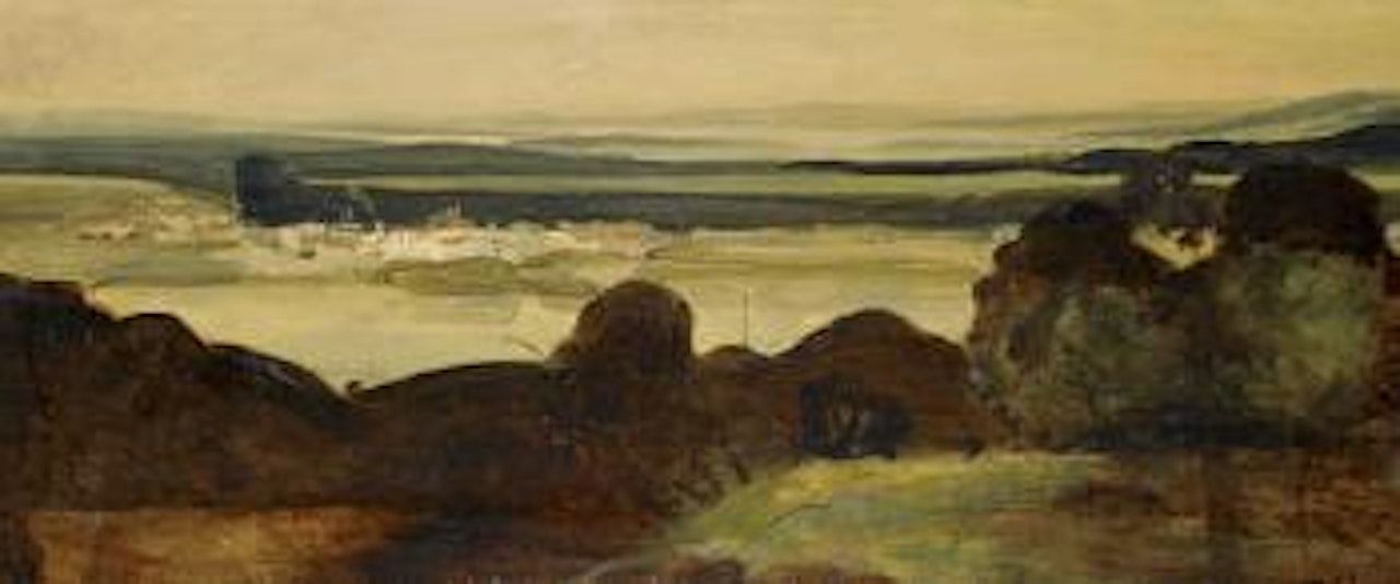 Paysage du midi-les digues au crépuscule by Andre Derain
