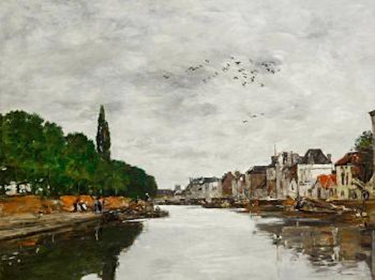 Canal aux environs de Bruxelles by Eugène Boudin