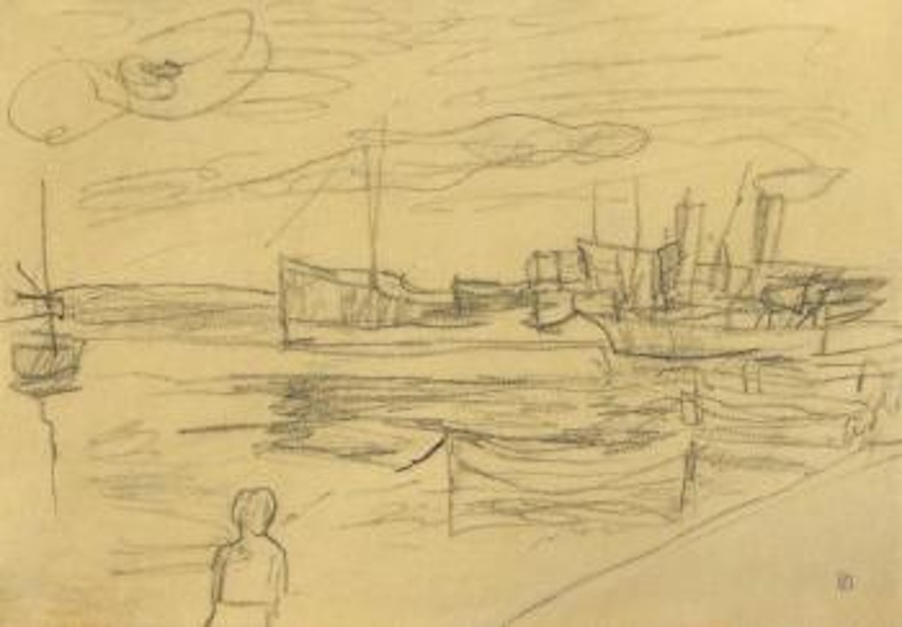 Vue sur le port de Cannes by Pierre Bonnard