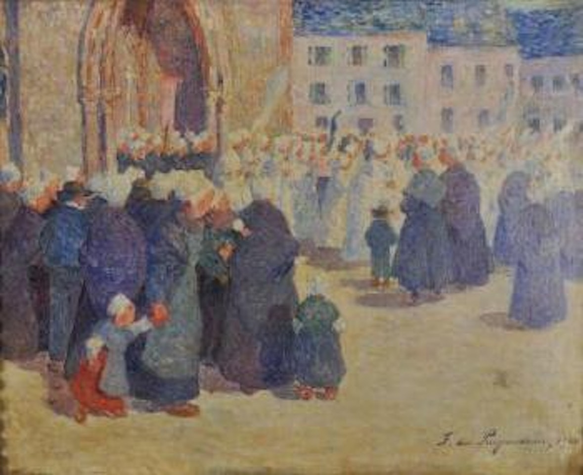 Procession de premières communiantes by Ferdinand du Puigaudeau