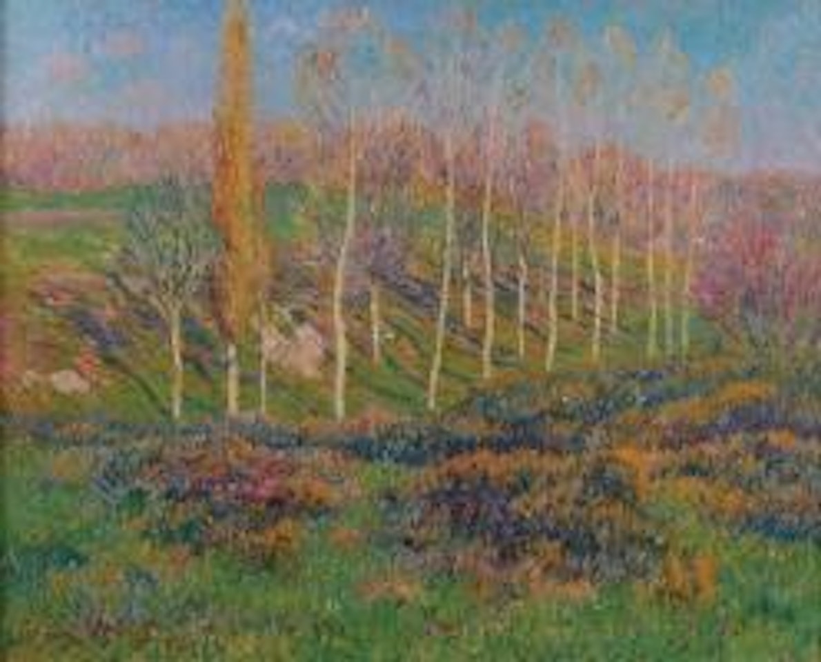 Les peupliers en Avril, Bretagne by Henry Moret