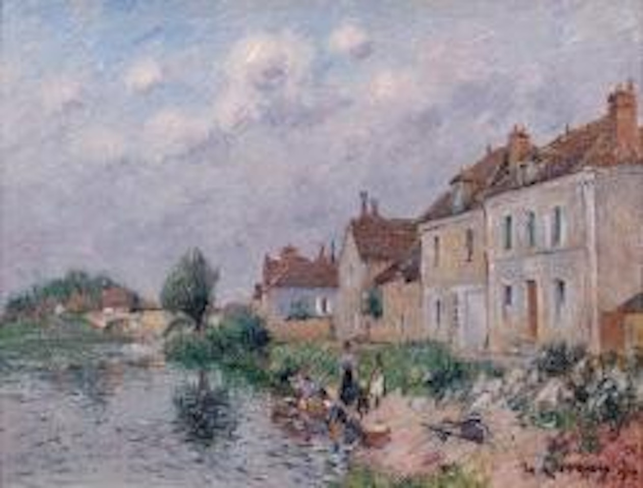 Le quai Saint Martin à Auxerre by Gustave Loiseau