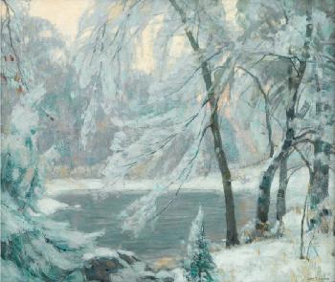 River in winter by John Fabian Carlson
