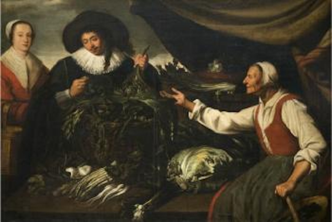 La marchande de légumes by Adriaen van Utrecht