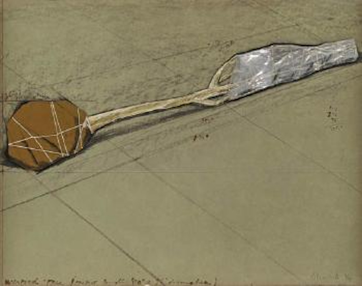 Wrapped tree, project by Christo