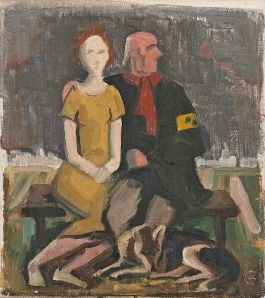 Der Blinde und das Mädchen by Karl Hofer