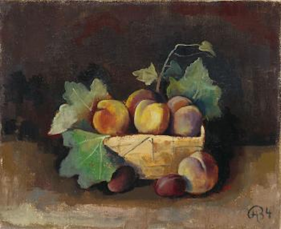 Stilleben mit pfirsichen and pflaumen (pfirsiche) by Karl Hofer