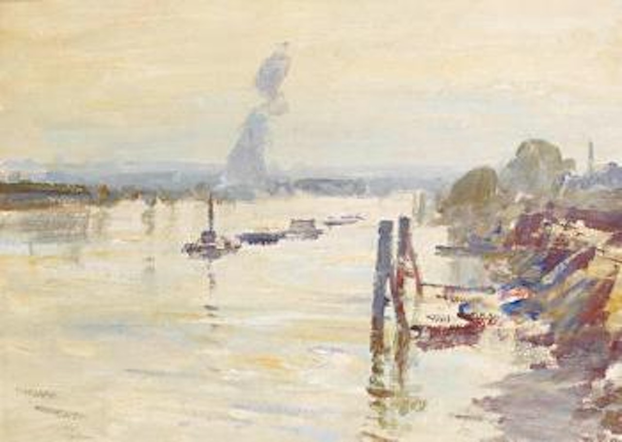 Thames barges by Edward Seago