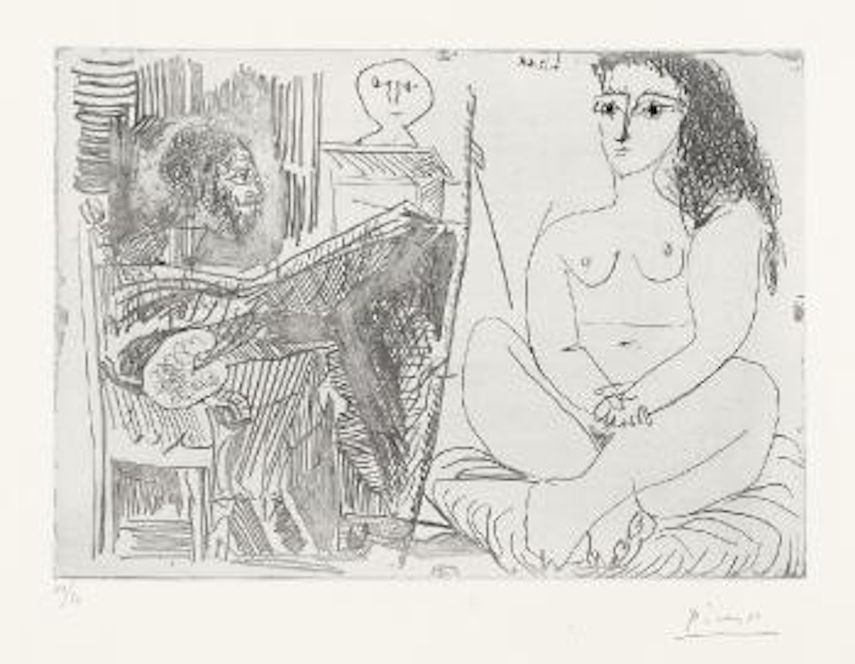 Peintre et modèle III by Pablo Picasso