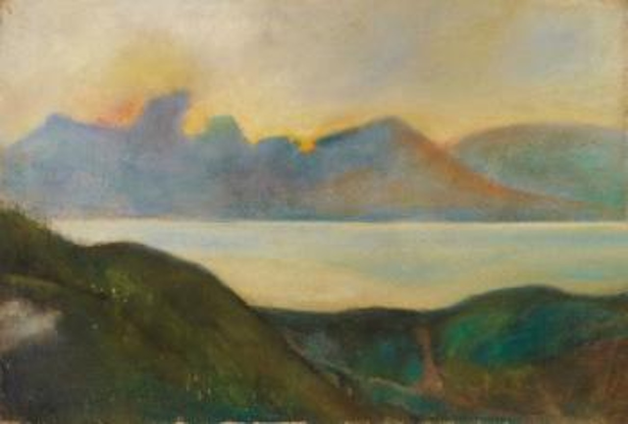 Oberitalienischer Gebirgssee by Lesser Ury
