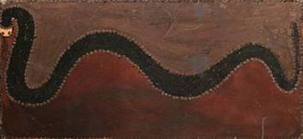 Juntarkal Rainbow Serpent by Rover Thomas