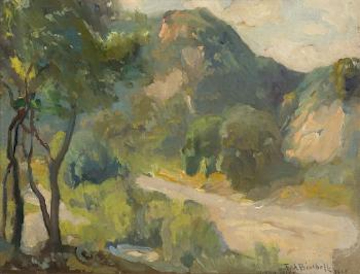 Aroyo Secco (sic), verdant landscape by Franz A Bischoff