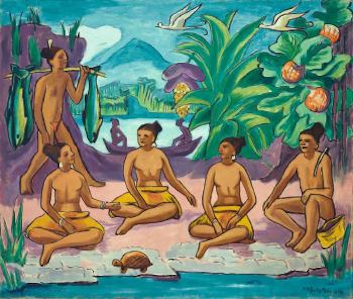 Abend auf Palau by Max Pechstein