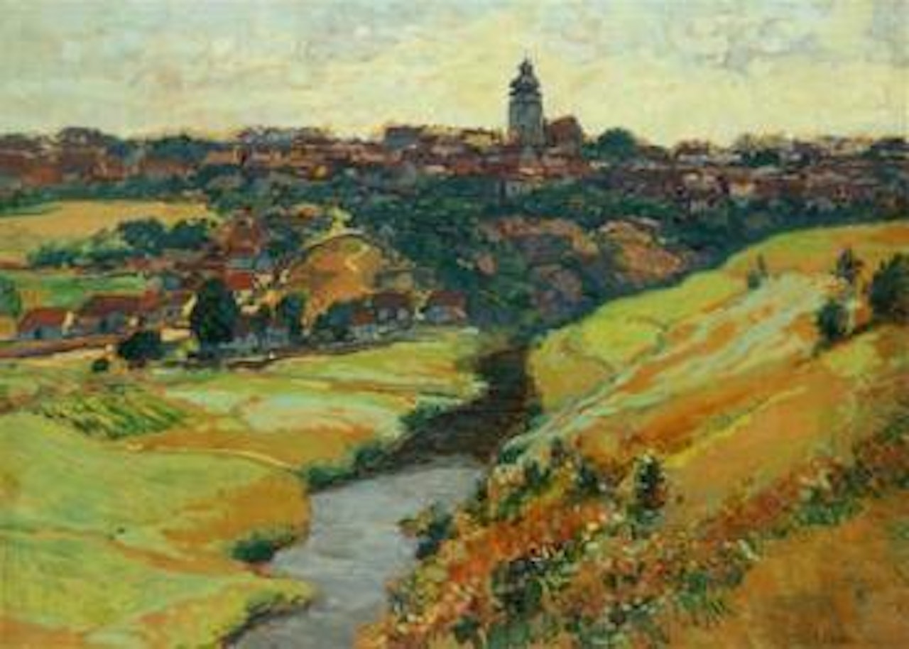 A View of Bechyně by Karel Langer