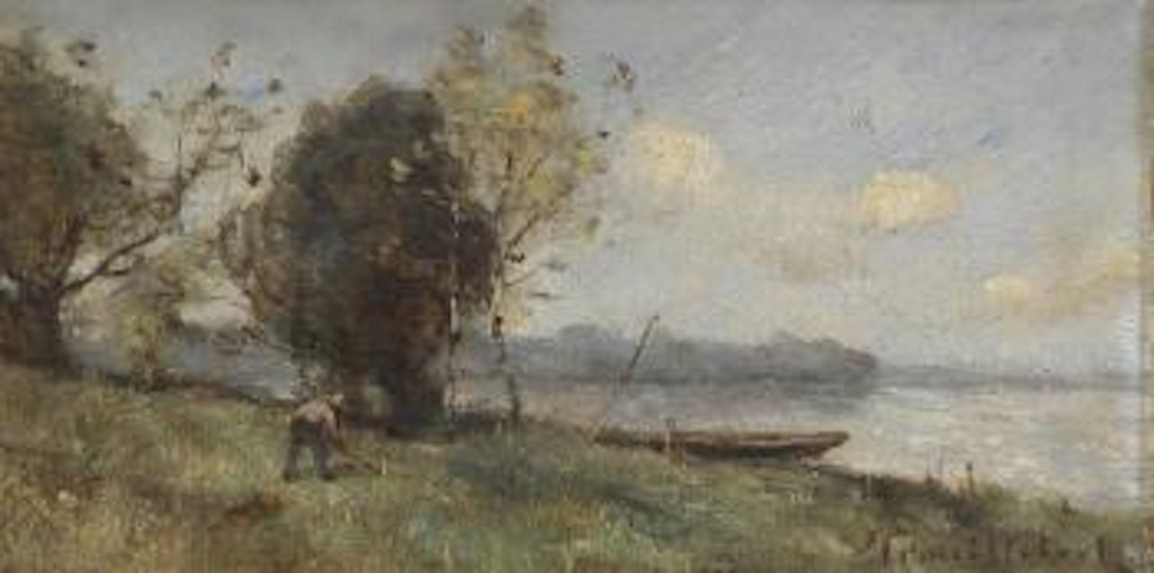 Le chercheur de vers by Paul Désiré Trouillebert