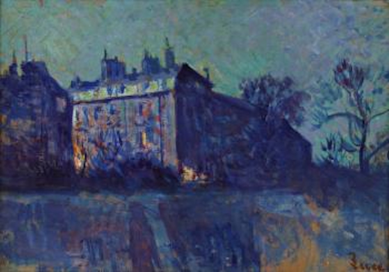 Montmartre la nuit, rue des Saules by Maximilien Luce
