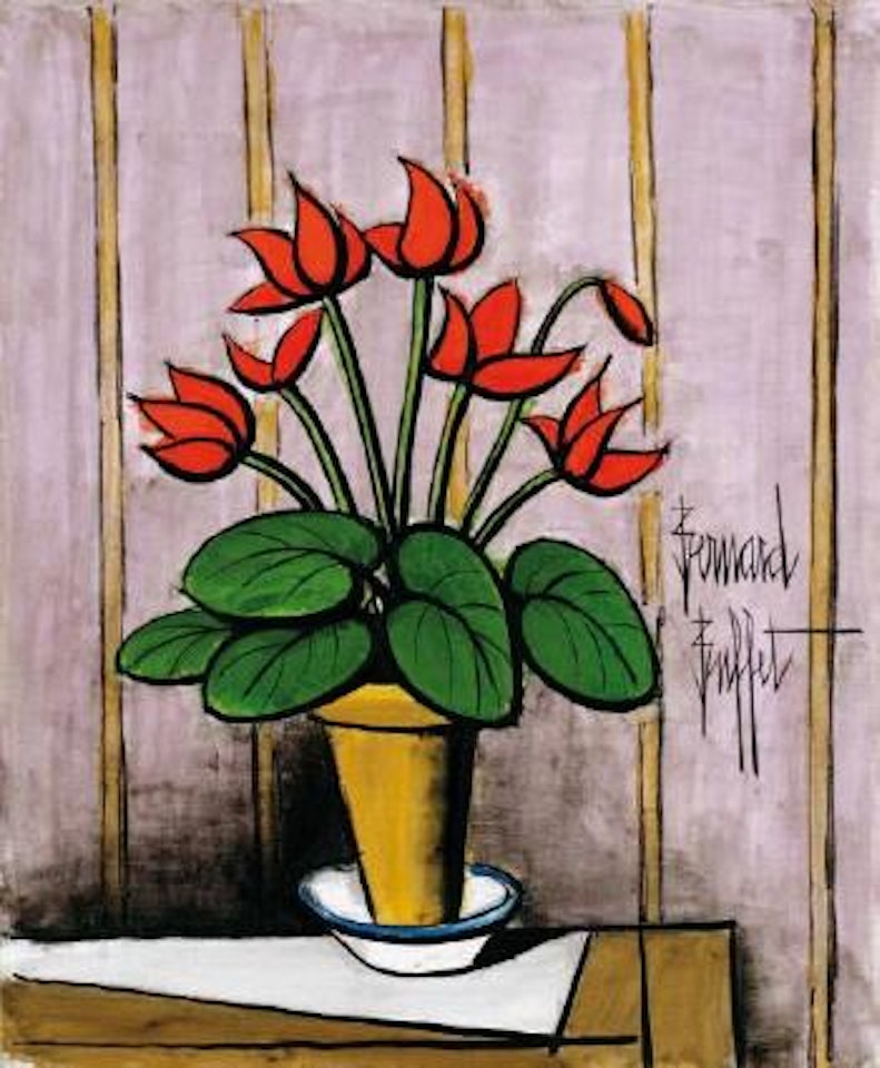 Cyclamens rouges by Bernard Buffet