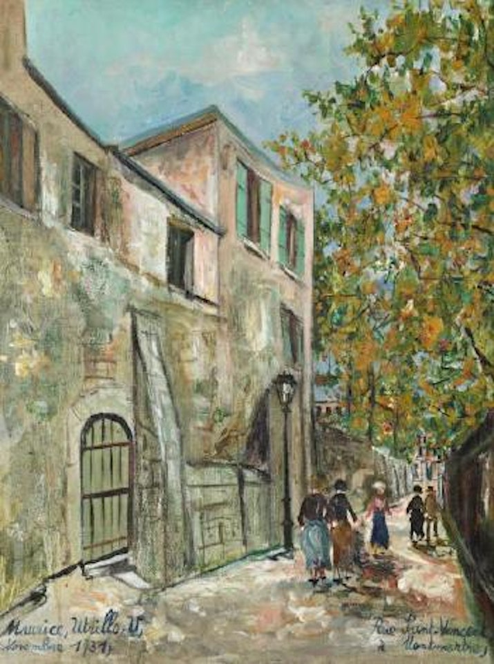 Rue Saint Vincent à Montmartre by Maurice Utrillo