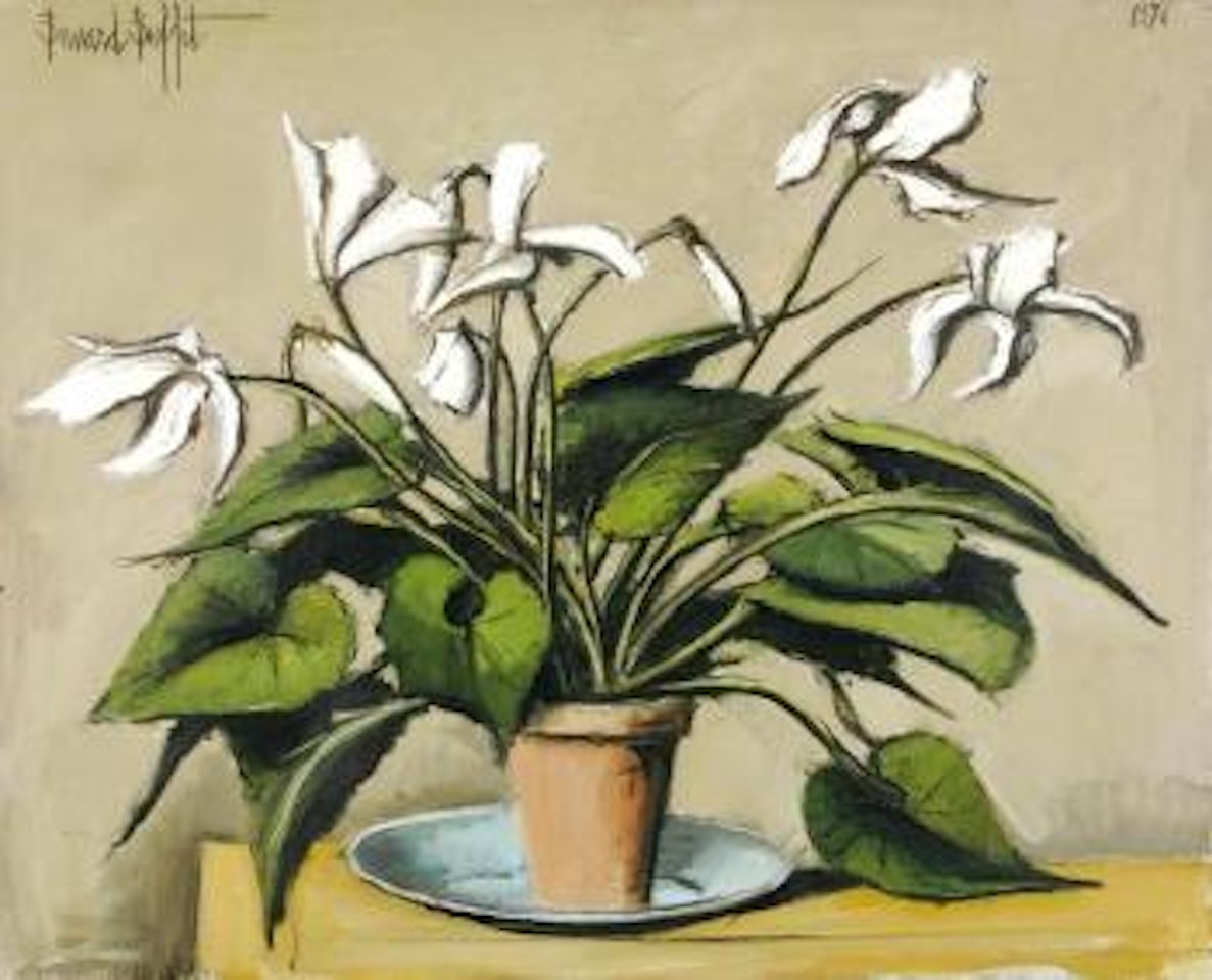 Les cyclamens blancs by Bernard Buffet