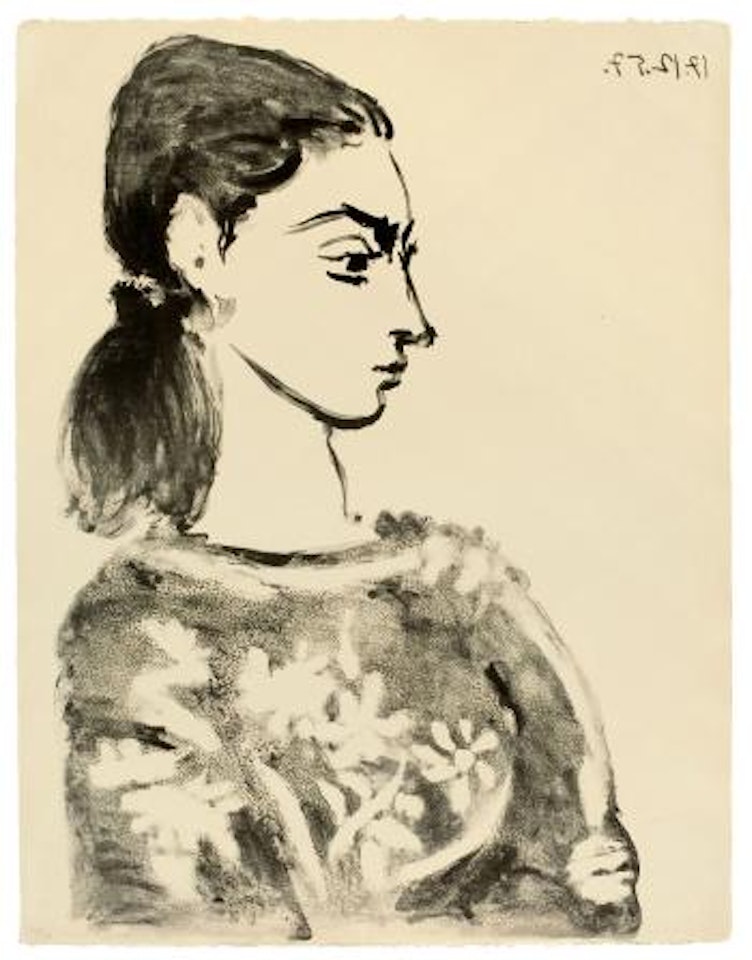 Femme au corsage à fleurs by Pablo Picasso