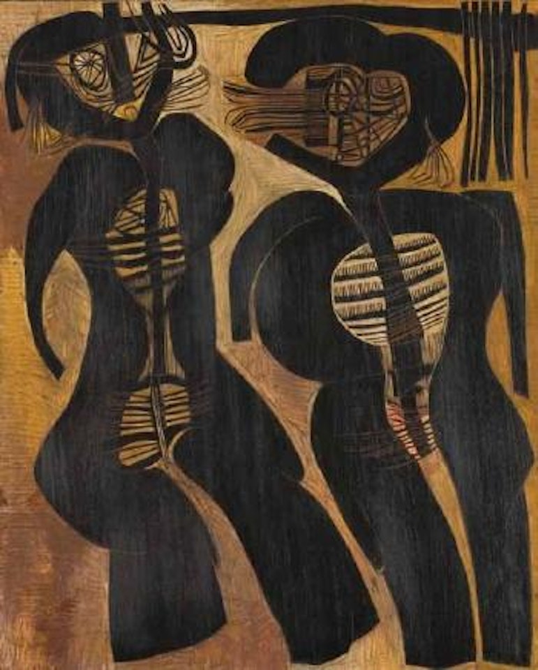 Two figures by Cecil Skotnes