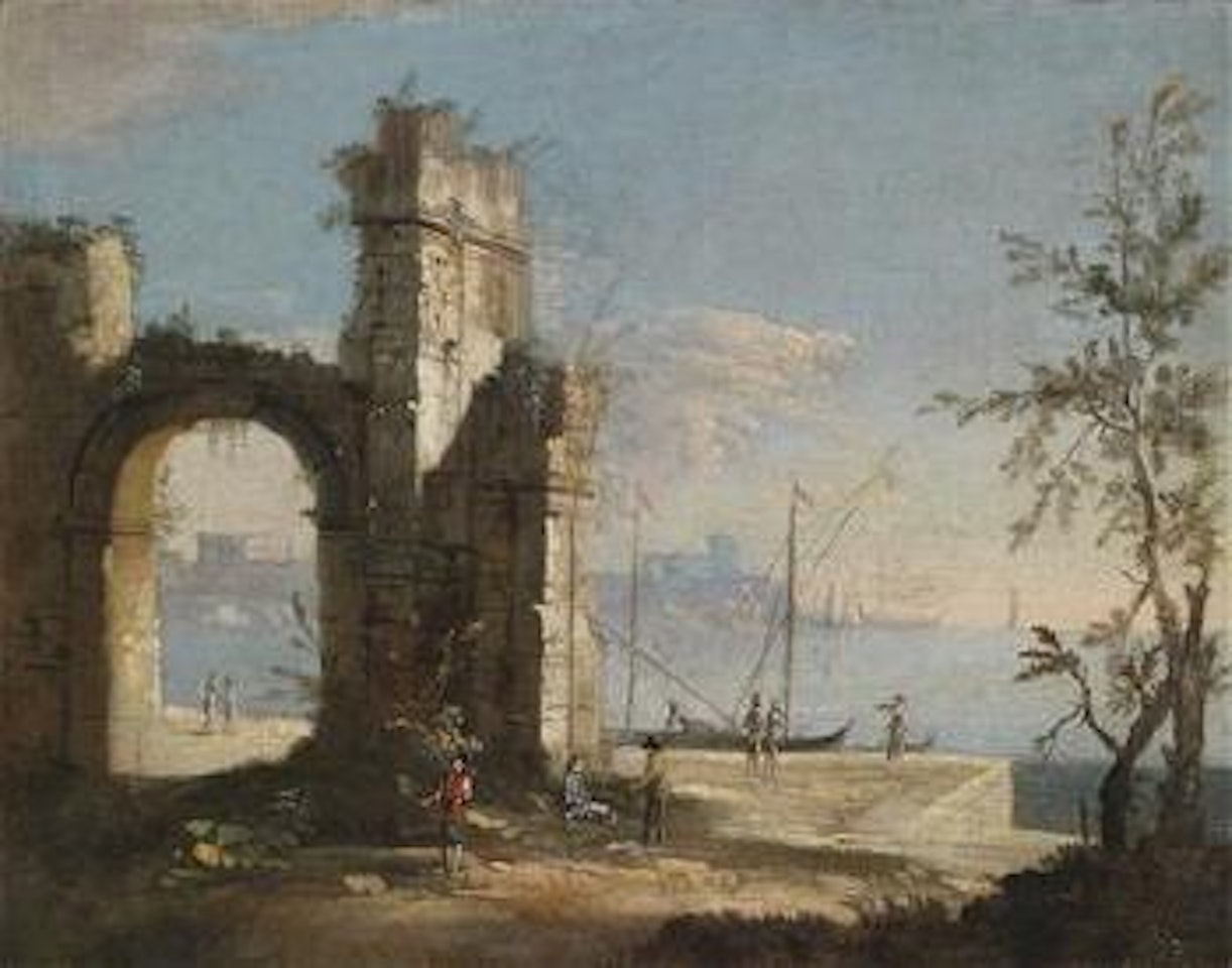 An architectural capriccio by Gennaro Greco