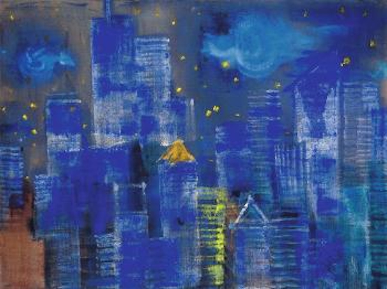 Transparent city by Rainer Fetting