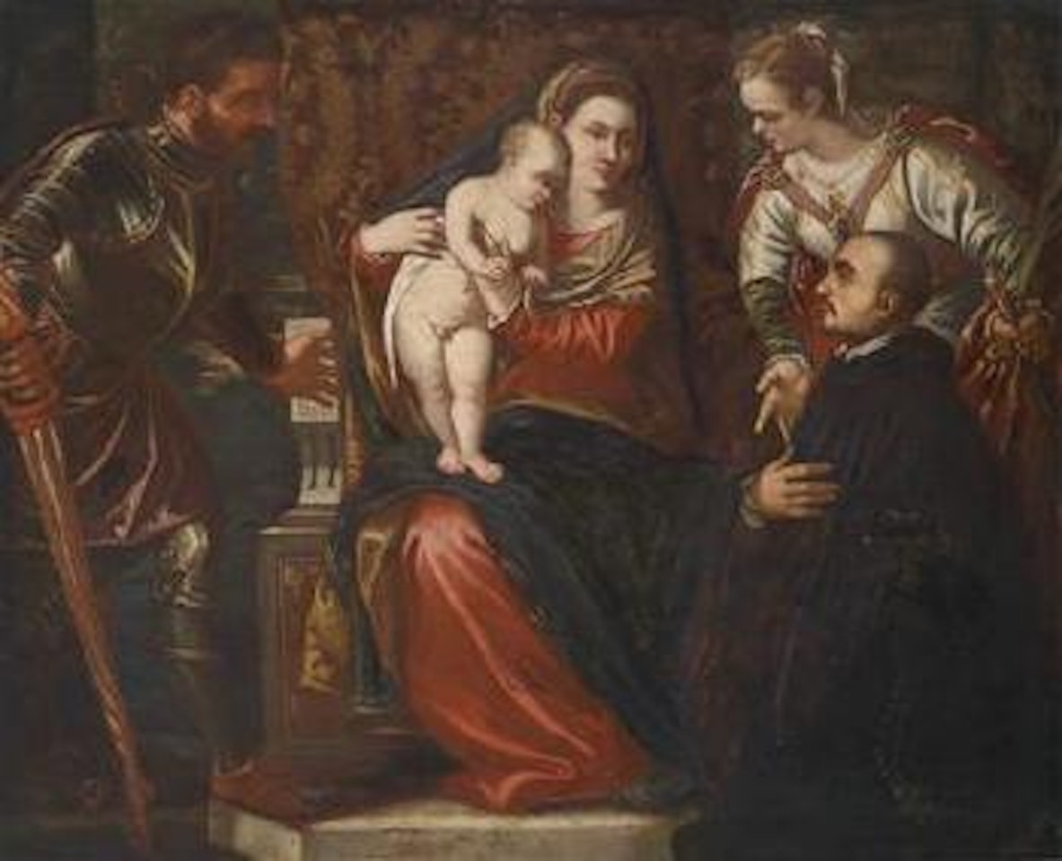 The Virgin and Child with two Saints and a kneeling donor by Venetian School