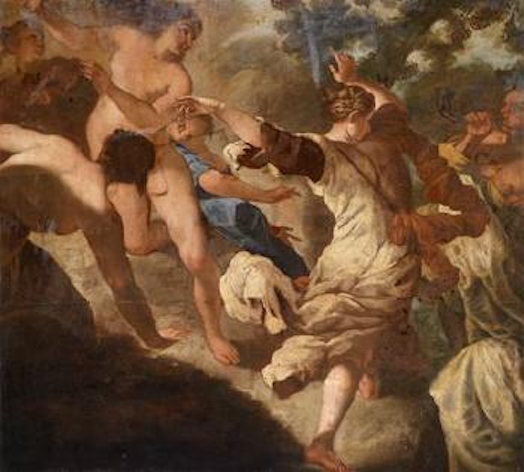 Allegorical scene with six female figures, including the personification of Justice by Italian School