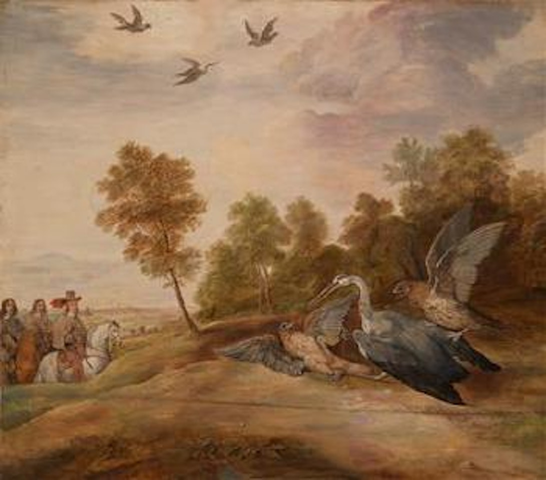 The falcon hunt of Governor Archduke Leopold William by David Teniers II