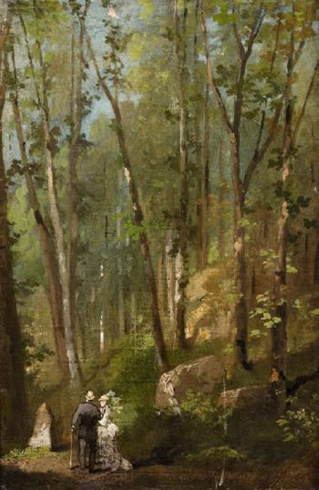 Promenade en forêt by Paul Désiré Trouillebert