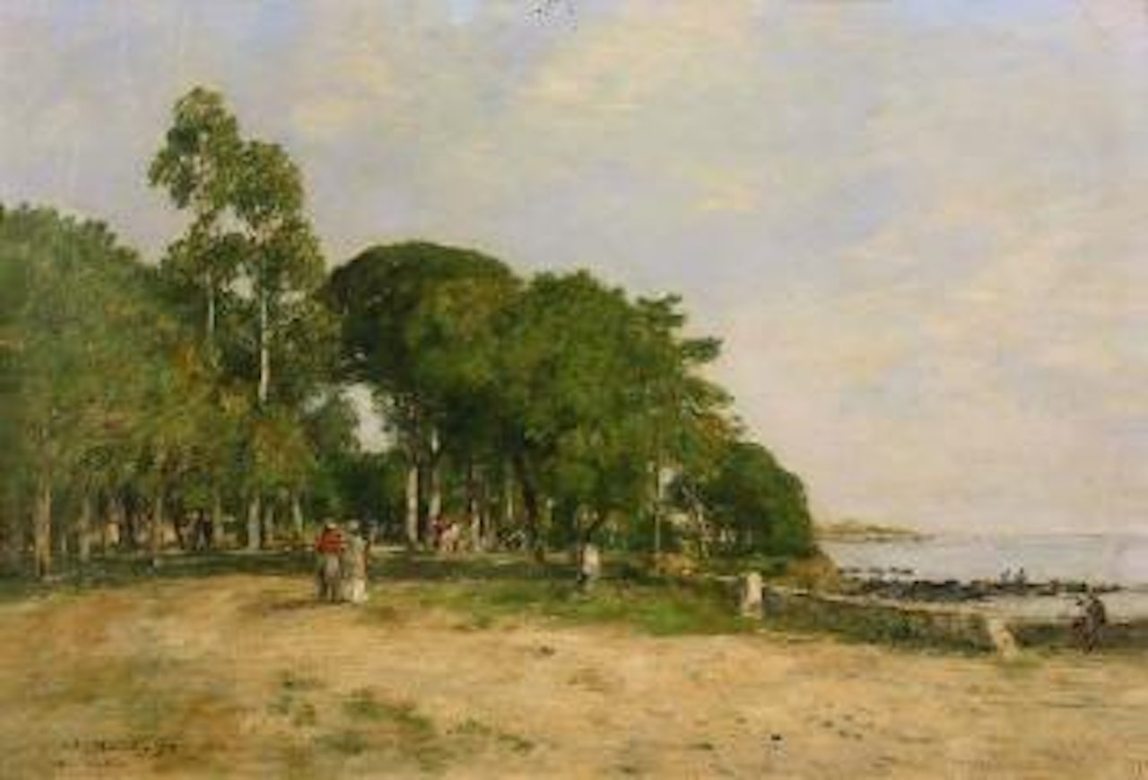 Juan-les-Pins:  La Promenade et la baie by Eugène Boudin