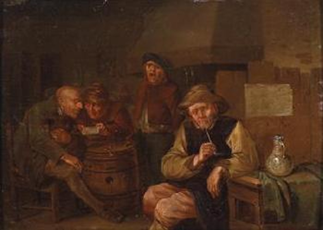 A rustic tavern interior by Egbert van Heemskerk III