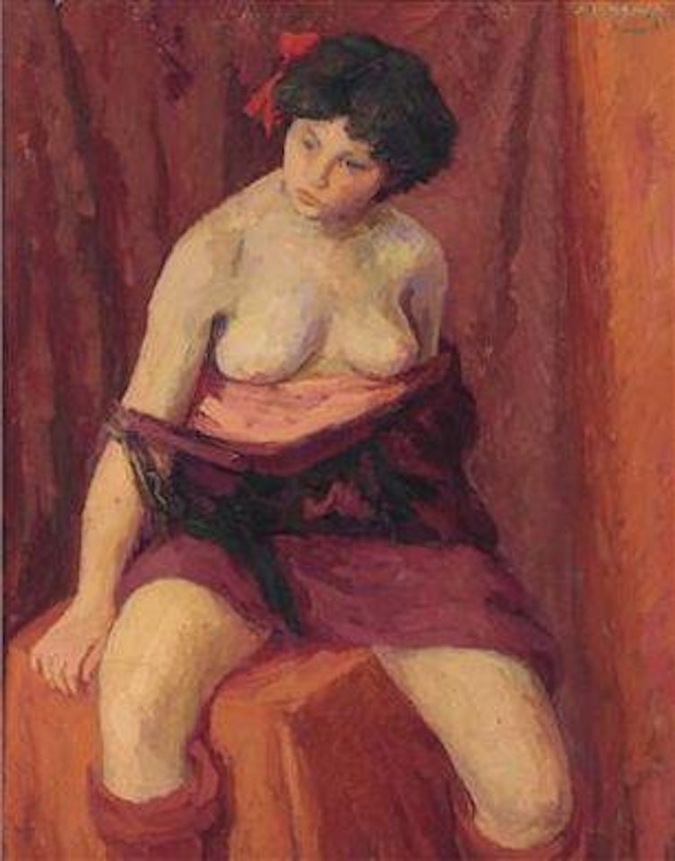Ballerina seduta by Giuseppe Capogrossi
