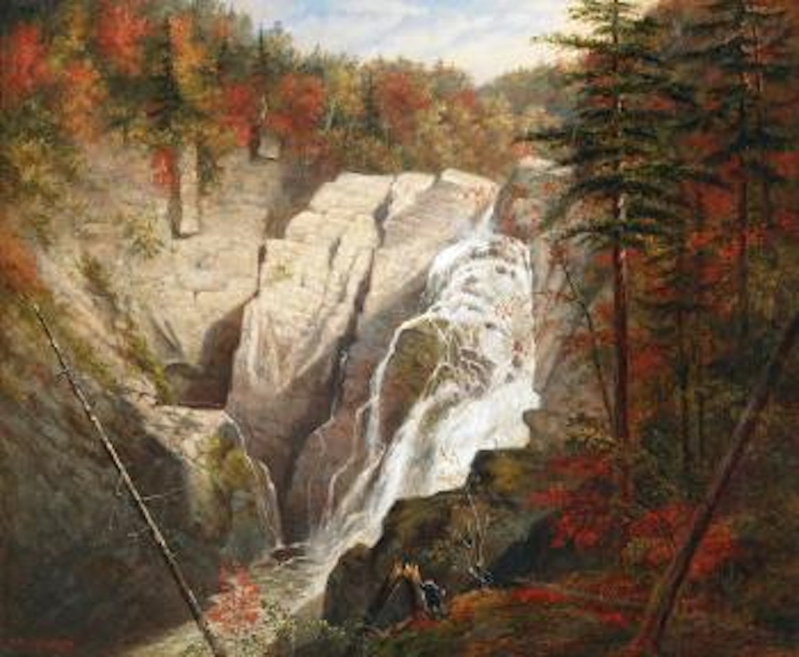 The St. Anne Falls by Cornelius Krieghoff